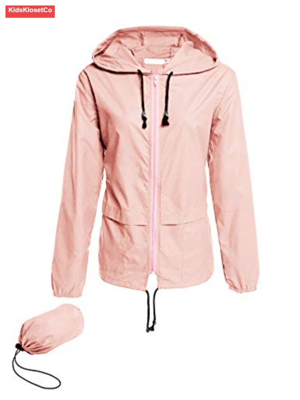 Lightweight Waterproof Rain Jacket Packable Hooded Windbreaker for Women - Picture 1 of 6